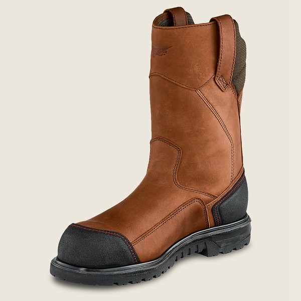 Botas de Seguridad Red Wing Hombre Marrom/Negros - Brnr Xp - 11-Inch Waterproof Toe Pull-On - 583-GU